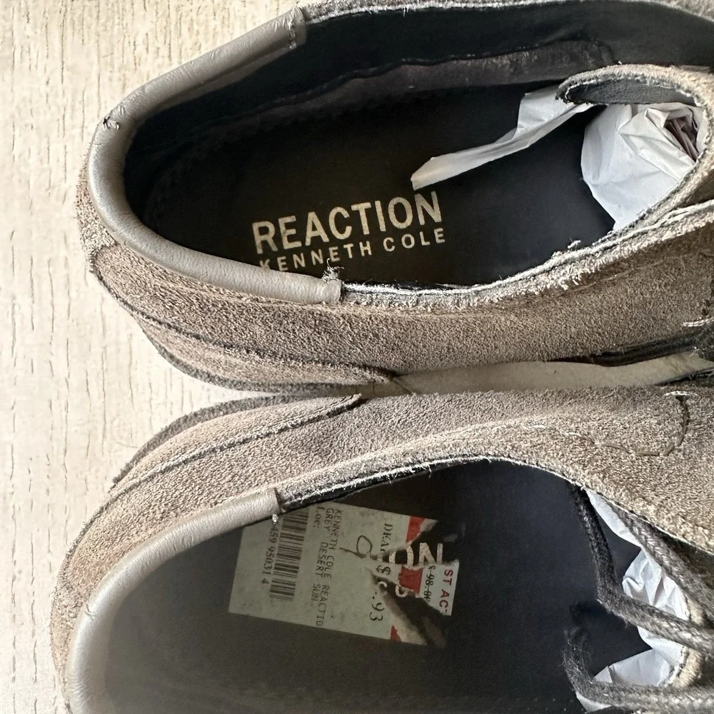 Kenneth Cole Reaction Desert Sun Mens 9 Gray Suede Chukka Boots Preppy‎ Office